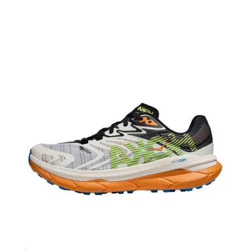 HOKA ONE ONE Tecton X Беговые кроссовки Низкий верх Белый Зеленый Оранжевый Мужской