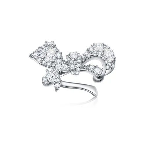 LELOUP Медный Rhodium Покрытый Золото Синтетический Кубический Цирконий Заколка-подставка Серьги Женские Серебряные