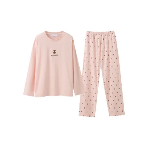 Huggy Kissy Пижамный комплект Женские Светлый Лотосовый корень Пудра