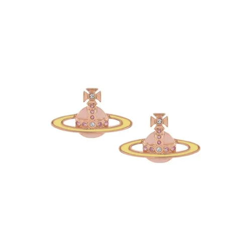 Vivienne Westwood Кристальные серьги женские розовые