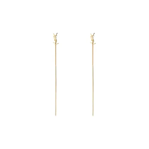 SAINT LAURENT Серьги из бронзы Золотой Женские