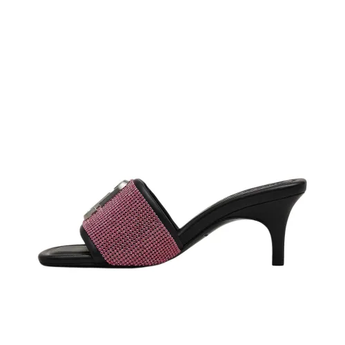 MARC JACOBS Слипоны 6,6 см Женские Черный Розовый