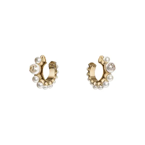 CHANEL Металлические Серьги Золотые Женские