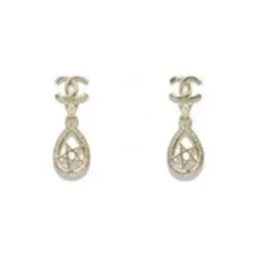 CHANEL Серьги с камни женские золотые