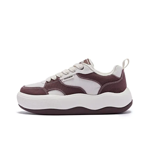 QIAODAN Противоскользящие Устойчивые к износу Баланс Легкие Низкие Кроссовки для скейтбординга Женские Коричневый