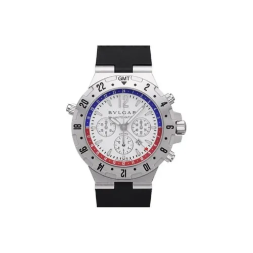 BVLGARI Watch Автоматический Механический Механизм Резиновый Ремешок 40 мм Белый Циферблат Унисекс