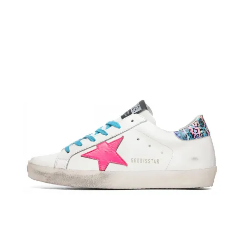 Golden Goose Супер Звезда Стильные Скейтбординги Женские Белые Розовые Синие