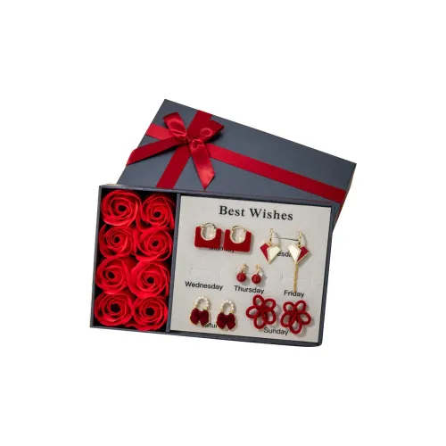 QLADY Серьги-гвоздики из стерлингового серебра 925 пробы женские красные