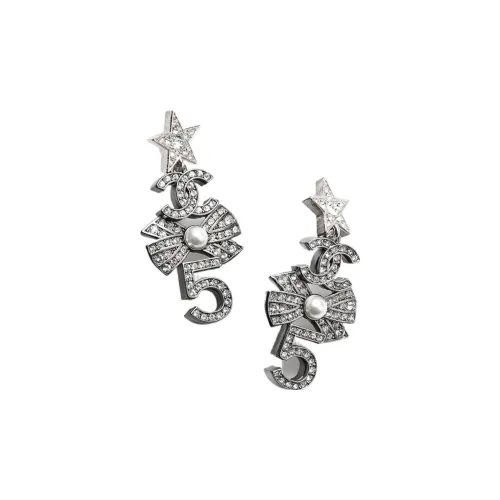 CHANEL Металлические Серьги Серебряные Женские