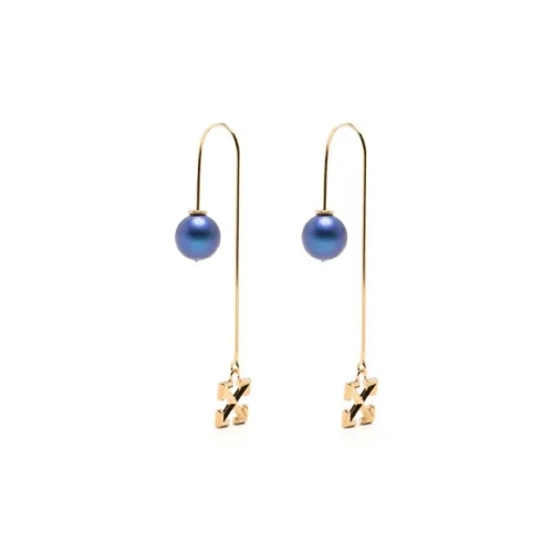 Off Белый Серьги Женские Золотой