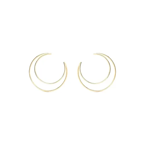 Marine Serre Brass Earrings Золотой Женские