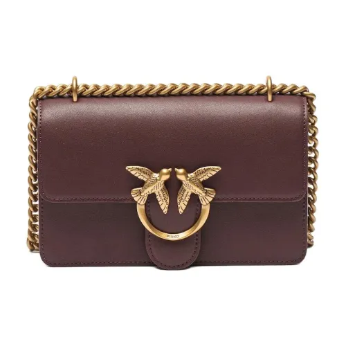 PINKO Естественная кожа через плечо Сумка Маленькая Женская Коньячный коричневый