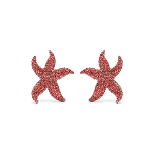 AMINA MUADDI Латунь Стекло Серьги Женские Красный