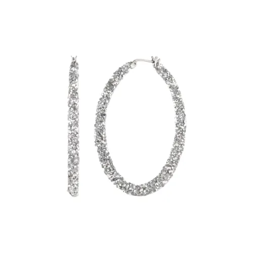 AMINA MUADDI Металл Стекло Кубический цирконий Серьги Женское Серебро