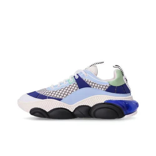 MOSCHINO Низкий топ Спортивная повседневная обувь Мужская Синий Белый Черный