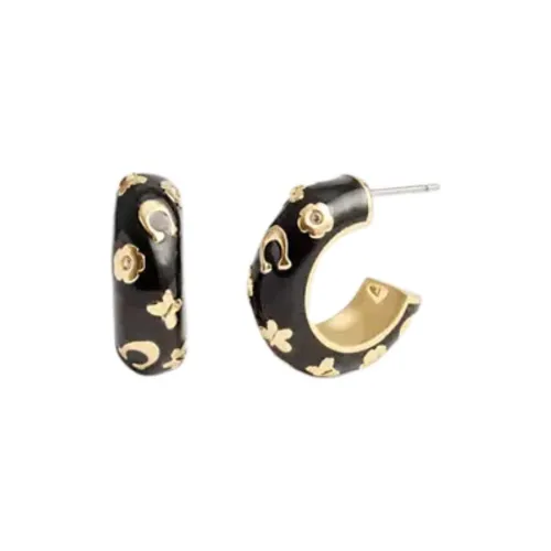 COACH Серьги из латуни с покрытием женские черные