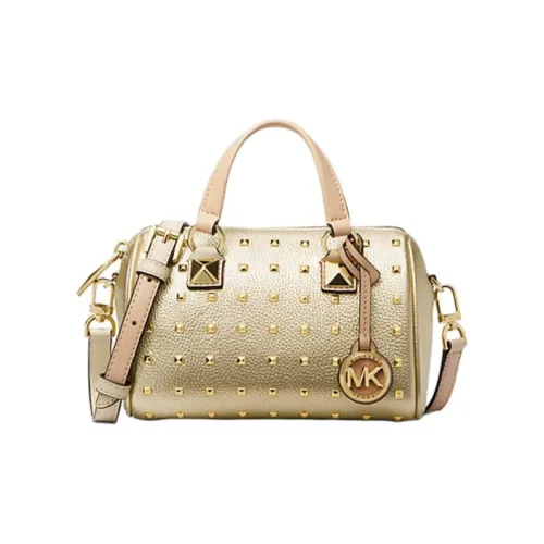 MICHAEL KORS Grayson Кожа Сумка Маленькая Женская Светло-Золотая