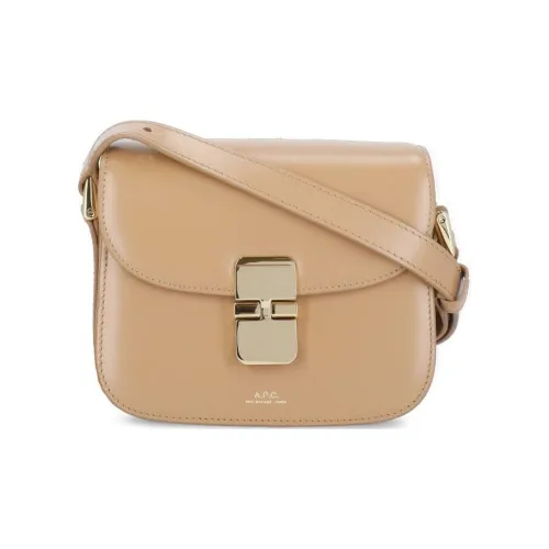 A.P.C Сумка через плечо из коровьей кожи женская бежевая