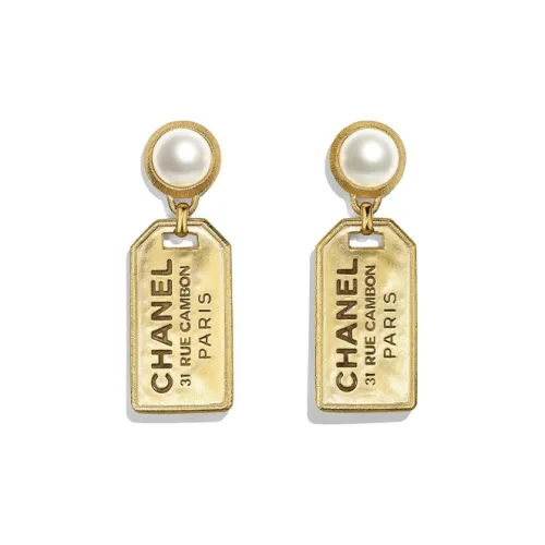 CHANEL Металлические Серьги Золотые Женские