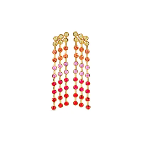 Roxanne Assoulin Кристалл Латунь Золото-покрытие Женские серьги Красный