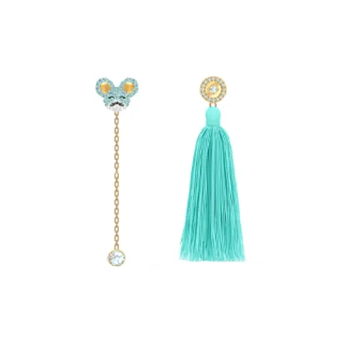 Swarovski Искусственный Кристалл Камень Серьги Женские с Золотым Покрытием