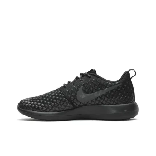 Nike Roshe Two Амортизация Износостойкий Низкий Топ Беговые кроссовки Унисекс Черный