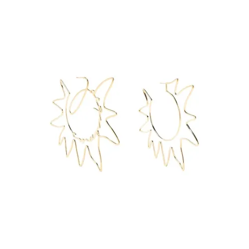 Jacquemus Металлические Серьги Золотые Женские