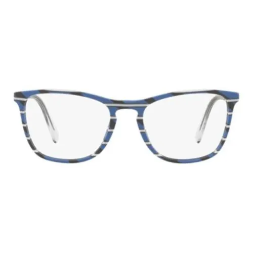 PRADA Пластик Прямоугольные Оправы для очков Мужские Синие
