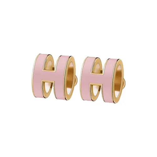 HERMES POP H Collection Металлические Серьги Розовые Женские