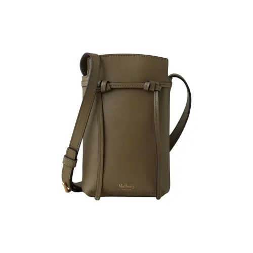 Mulberry Microfiber Leather One Shoulder Crossbody Phone Case Women's Linen Green Мульберри Микрофибра Кожа Одно Плечо Через Плечо Чехол для Телефона Женский Лен Зеленый