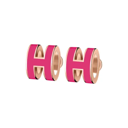 HERMES POP H Collection Сплав Серьги Ярко-розовый Женские
