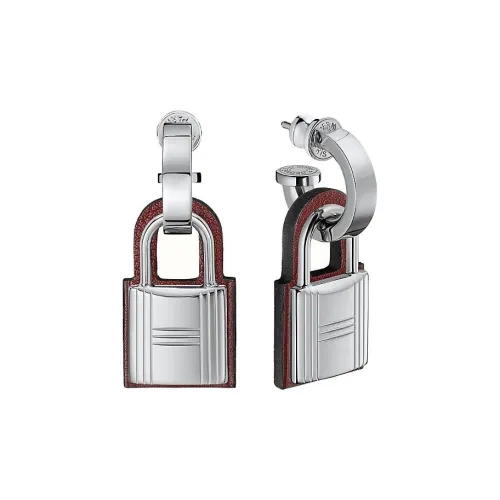 HERMES Кожа Серьги Серебряный Женские