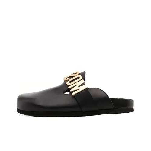 MOSCHINO Домашние тапочки с резиновым покрытием для мужчин черные