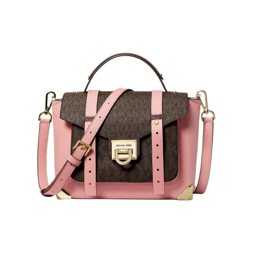 MICHAEL KORS Manhattan Кожа Сумка Сумка через плечо Сумка через плечо Средняя Женская Розовая и Коричневая