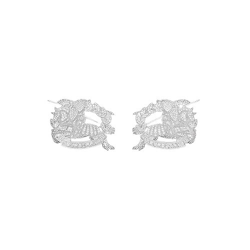 Burberry Кристальные Серьги Белые Женские