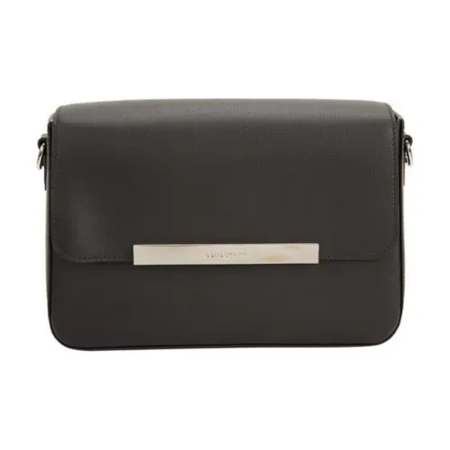 LONGCHAMP Коровья кожа Маленькая квадратная сумка Сумка через плечо Маленькая Женская Черная