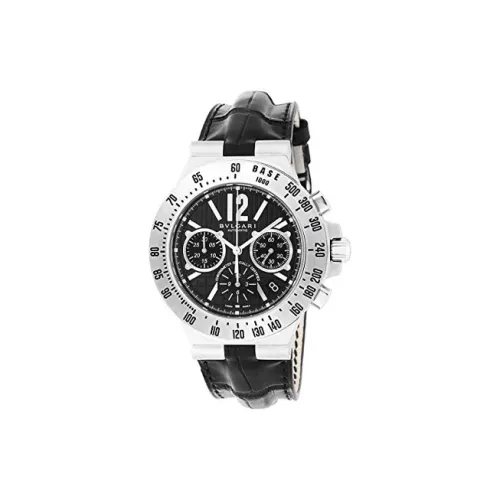 BVLGARI Watch Автоматический Механический Механизм Кожаный Ремешок 40 мм Черный Циферблат Унисекс