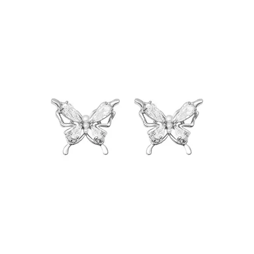 Heart Grass Серебро S925 Серьги-гвоздики Женские