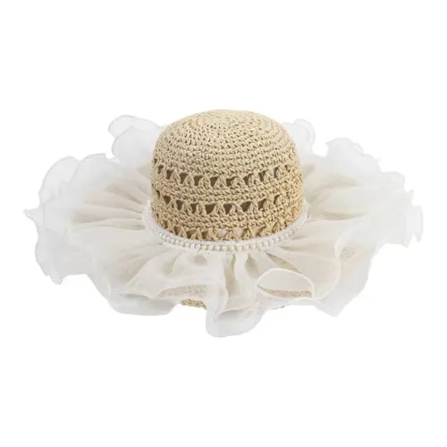 ZKY Соломенная плетеная ведрообразная шляпа Женская