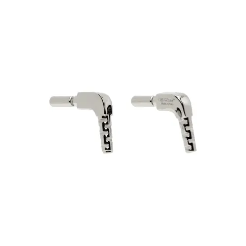Off Белый Brass Earrings Мужской