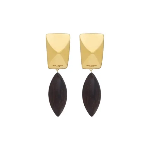 SAINT LAURENT Серьги Золото/черный Женские
