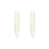 Длинные серьги с кисточкой - золотые