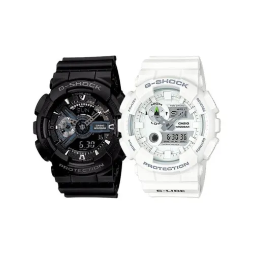 CASIO Кварцевый механизм Смольный ремешок Часы 55*51,2*16,9 мм Унисекс Черный циферблат