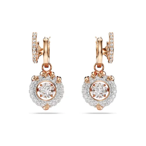 Swarovski Кубический цирконий Искусственный кристалл Серьги с покрытием из розового золота Женские Золото Белый