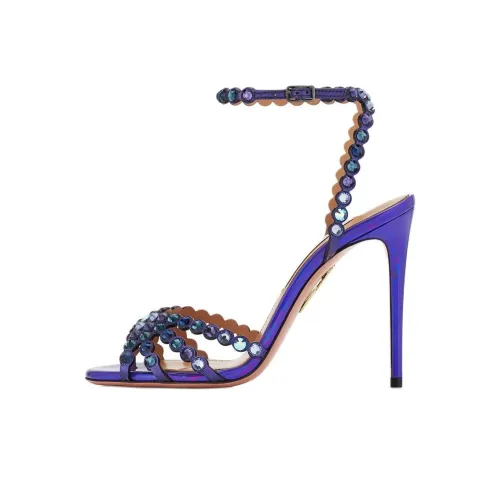 AQUAZZURA One Ремешок Сандалии 10,5 см Женские Фиолетовые