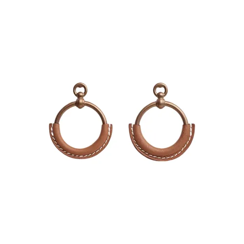 HERMES Серьги Коричневый Унисекс