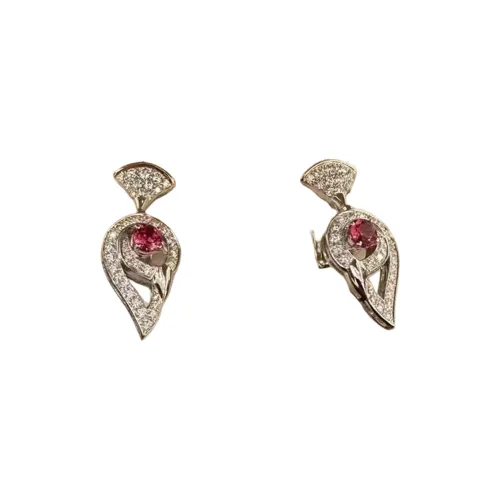 BVLGARI 18K Белое золото Серьги Женское серебро