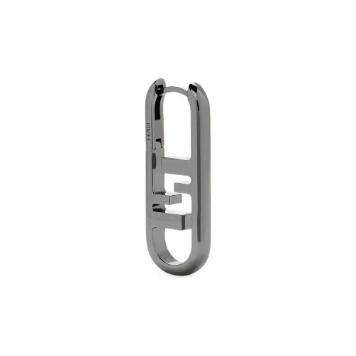 Fendi Brass Earrings Silvery Белый Мужской