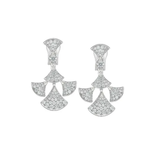 BVLGARI 18K Белое золото Серьги Женское серебро