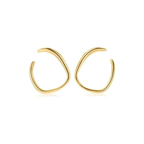 Monica Vinader Серебристые Серьги Золотые Женские